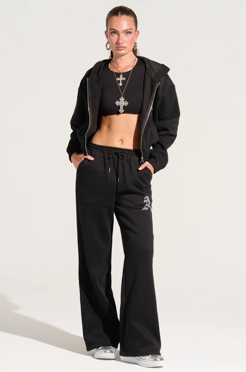 DEXTRA ZIP UP HOODIE WITH RHINESTONE DETAIL - Image 6