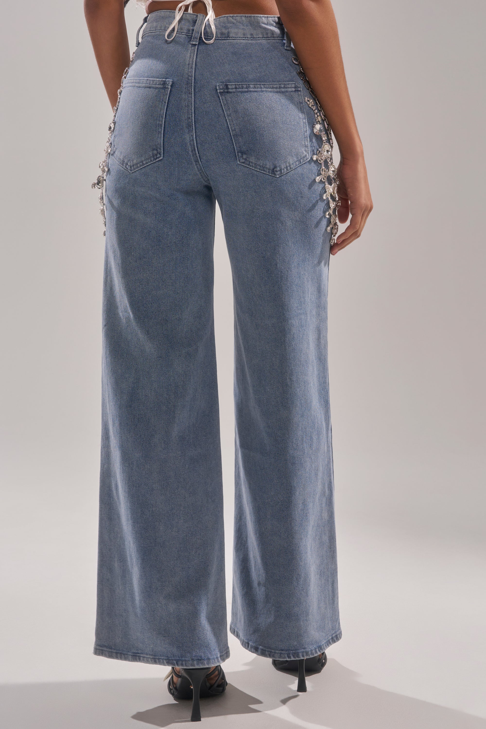 DIAMOND LOVER RELAXED DENIM WITH RHINESTONE - Image 4