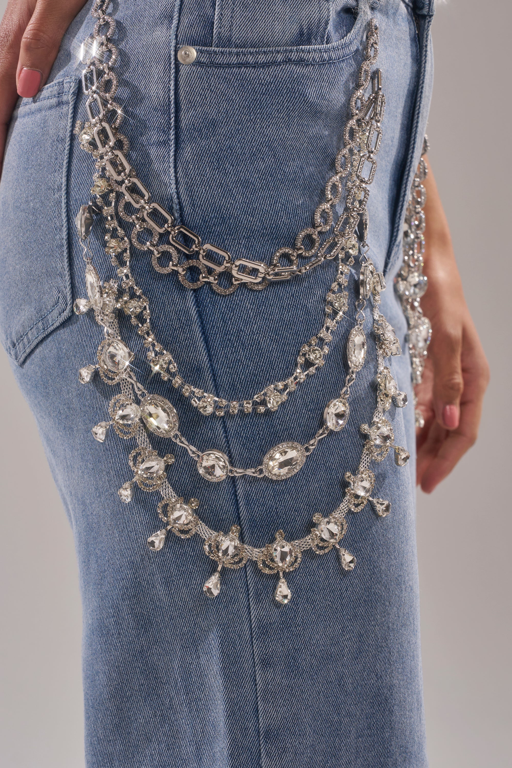 DIAMOND LOVER RELAXED DENIM WITH RHINESTONE - Image 8