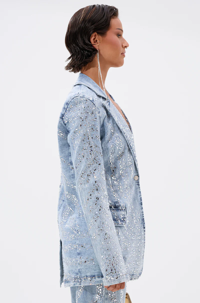DIAMONDS DANCING DENIM BLAZER - Image 3