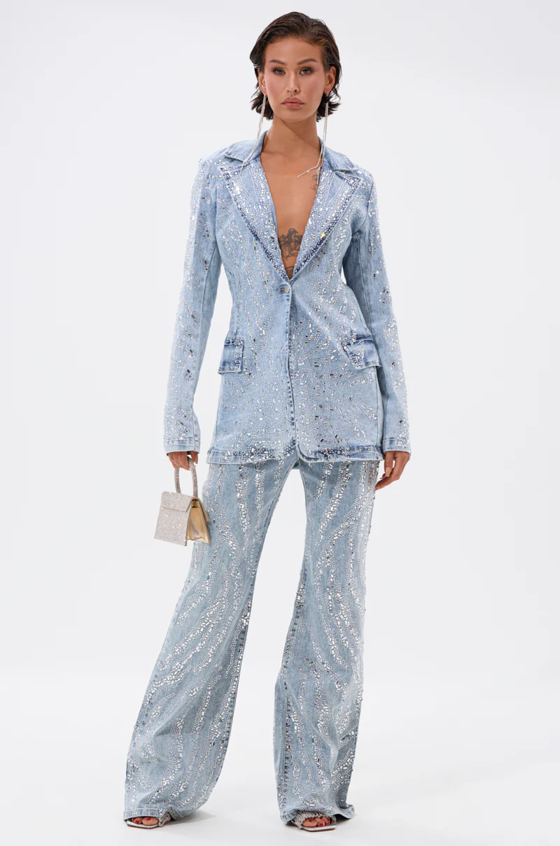DIAMONDS DANCING DENIM BLAZER - Image 6