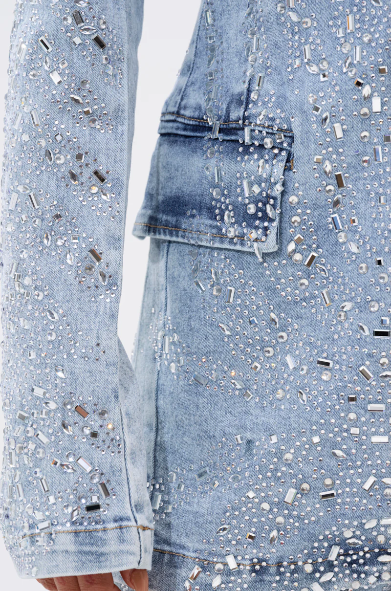 DIAMONDS DANCING DENIM BLAZER - Image 8