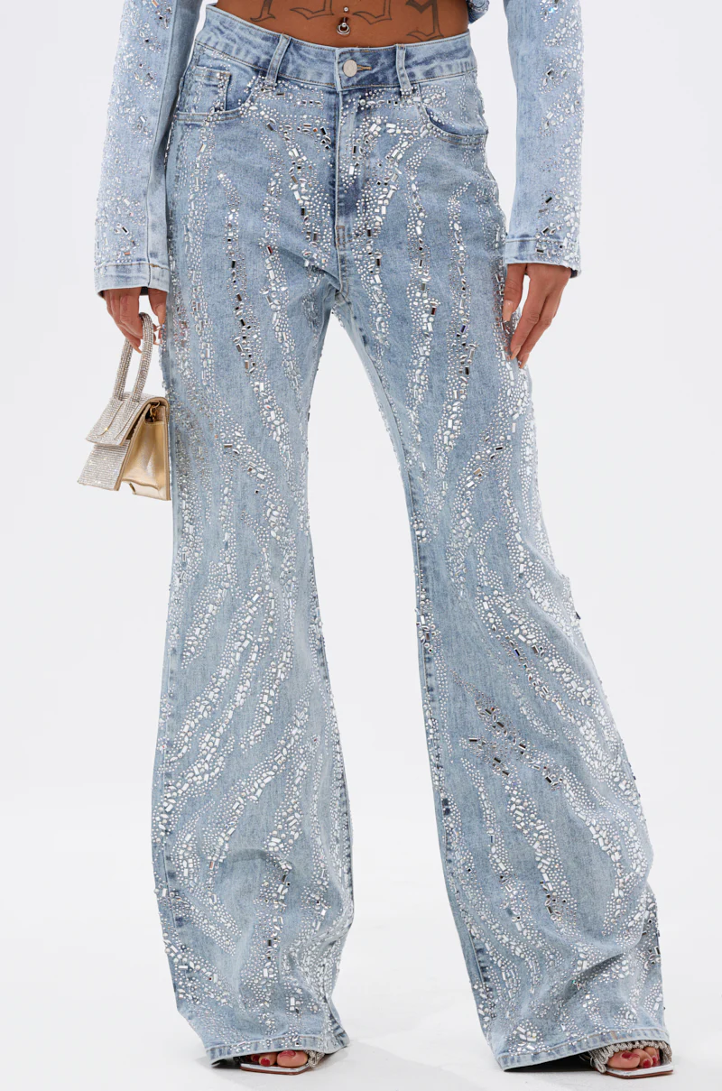 DIAMONDS DANCING DENIM FLARE PANT - Image 2