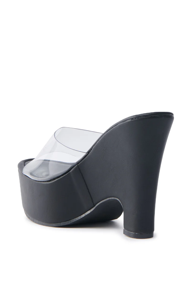 DIEGO BLACK PVC WEDGE SANDAL - Image 5