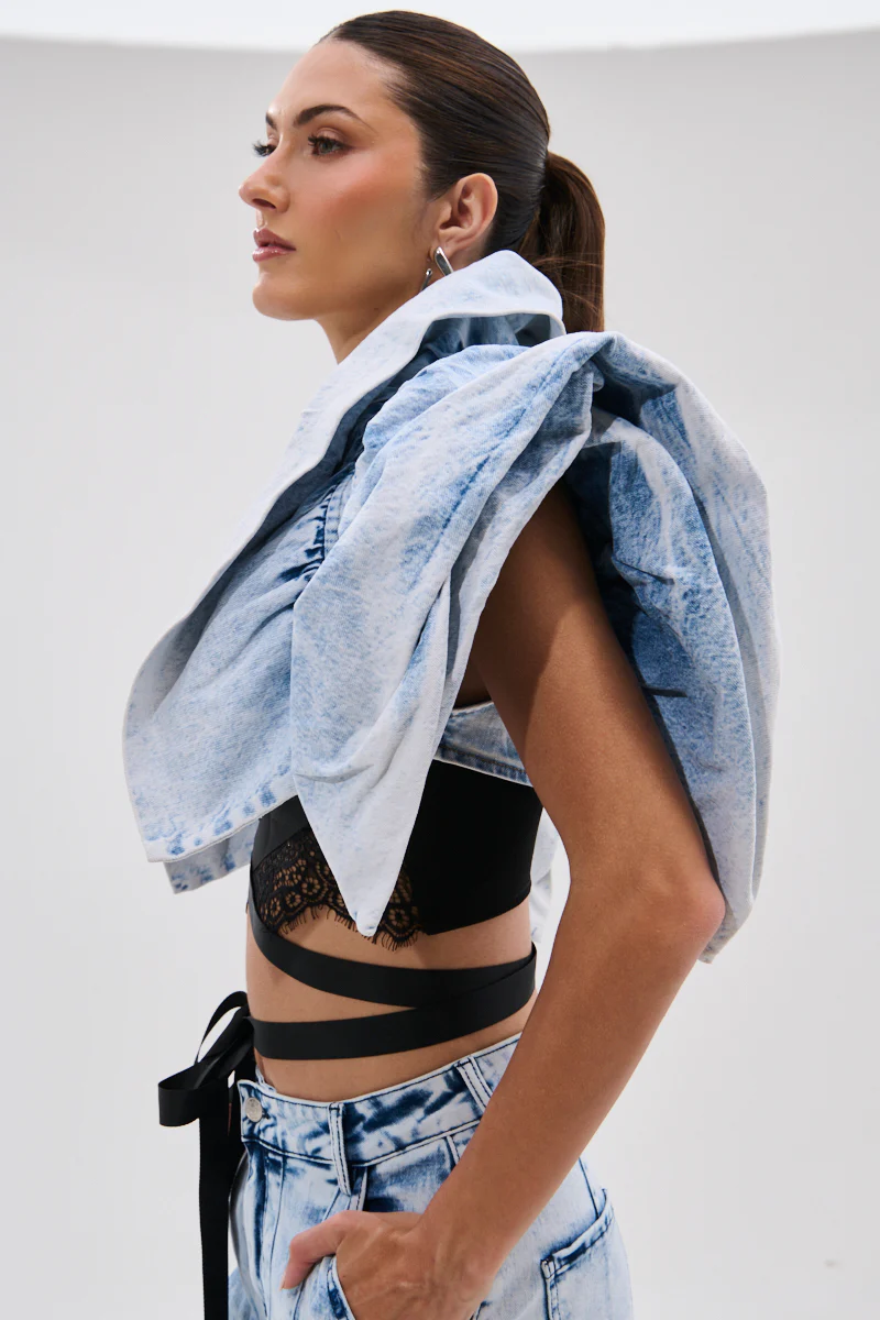 DION BOLERO IN DENIM - Image 2