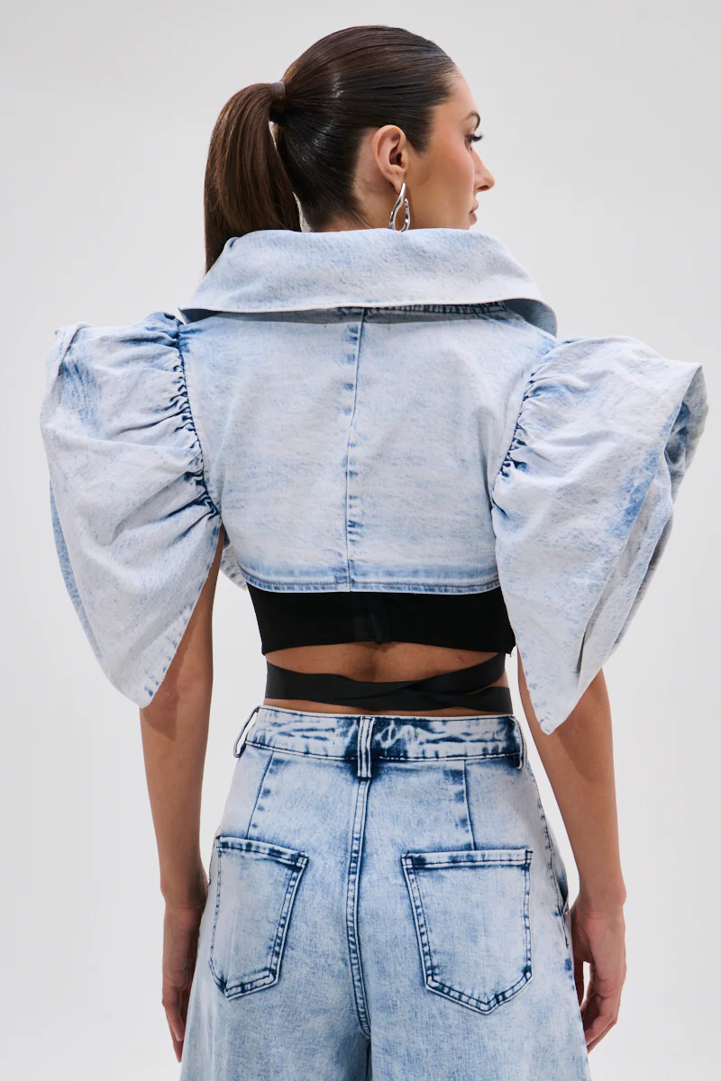 DION BOLERO IN DENIM - Image 8