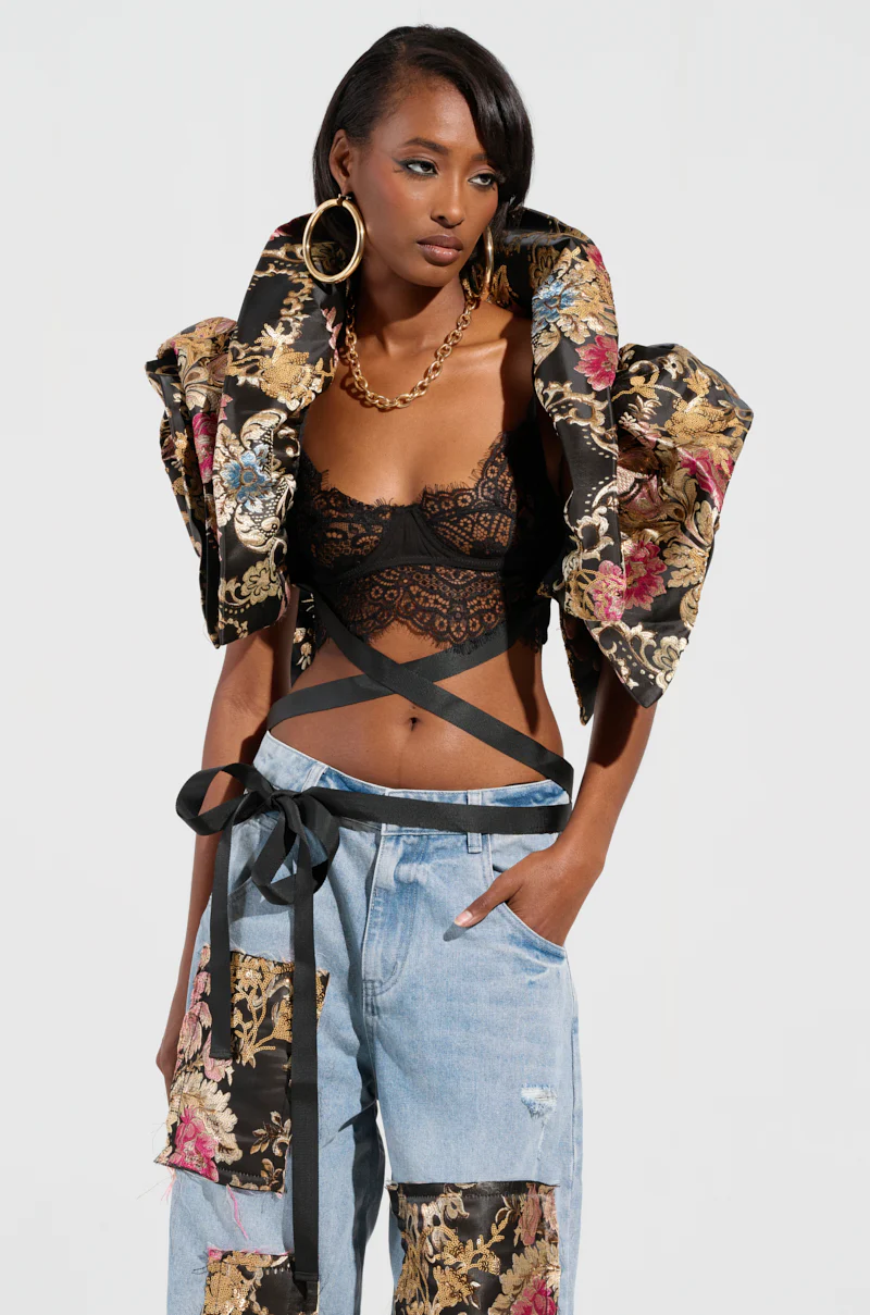 DION STATEMENT BOLERO IN BROCADE - Image 2