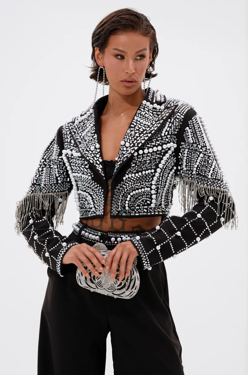 DIRTY MARTINI EMBELLISHED BLAZER