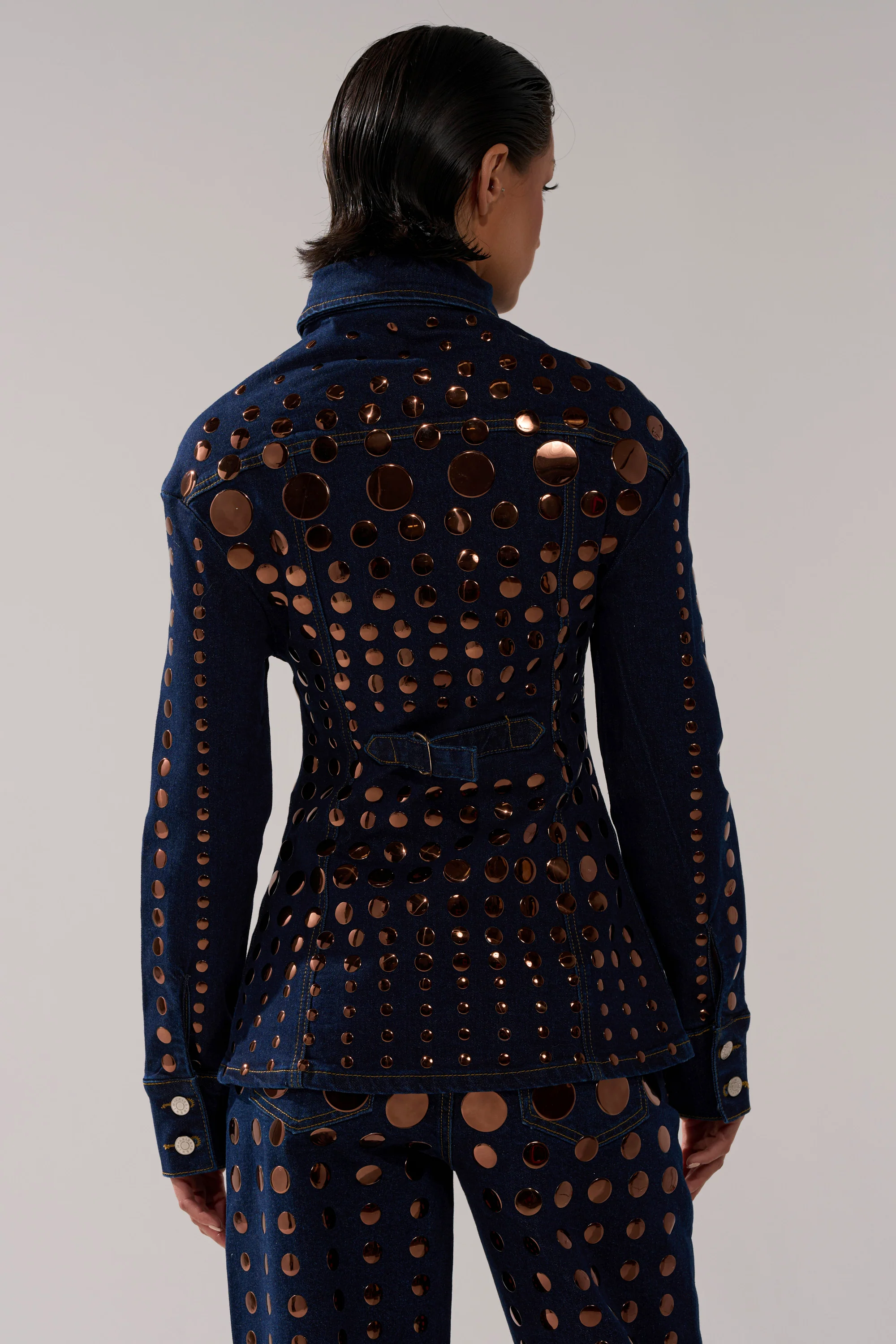 DISCO BABE DENIM BUTTON DOWN - Image 6