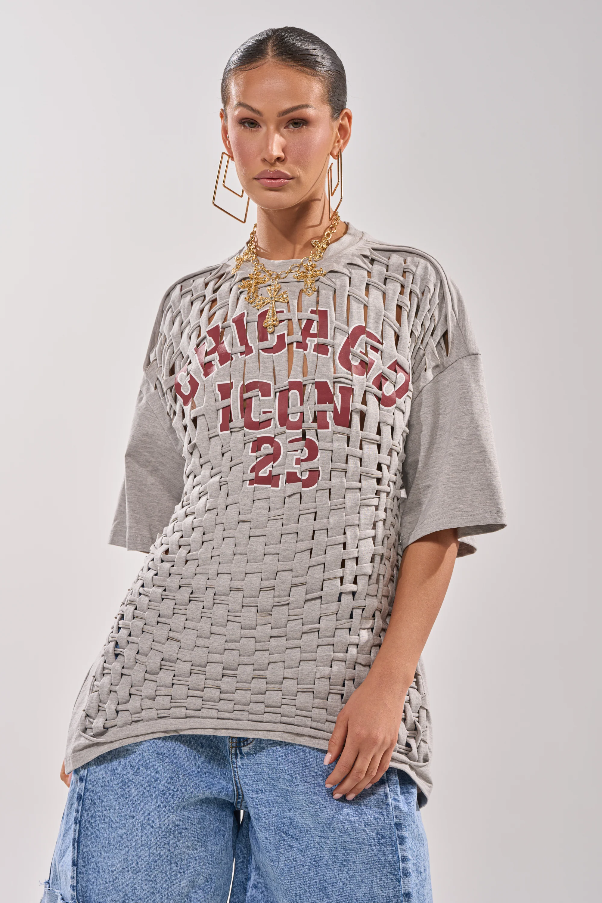 DISTRESSED FOR LIFE OVERSIZED TEE - Image 2