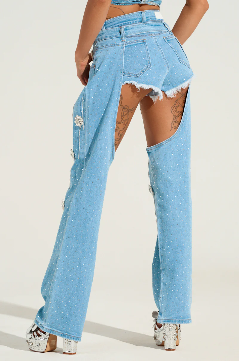 DIVALICIOUS DENIM CHAPS - Image 4