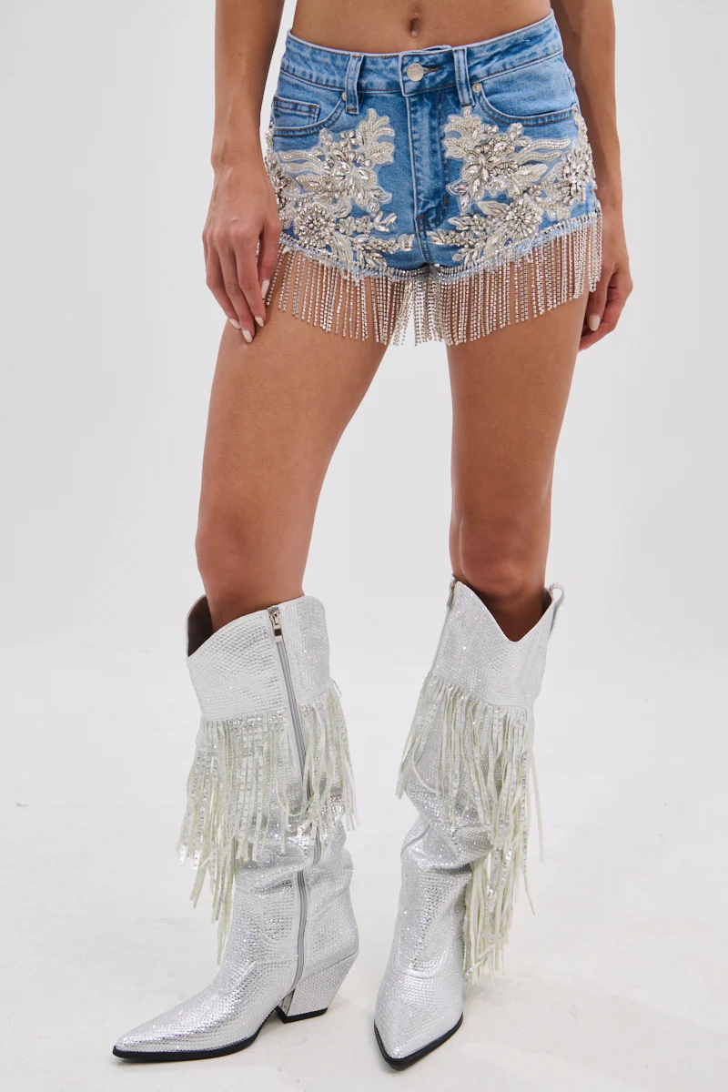 DIVALICIOUS DENIM SHORT - Image 4