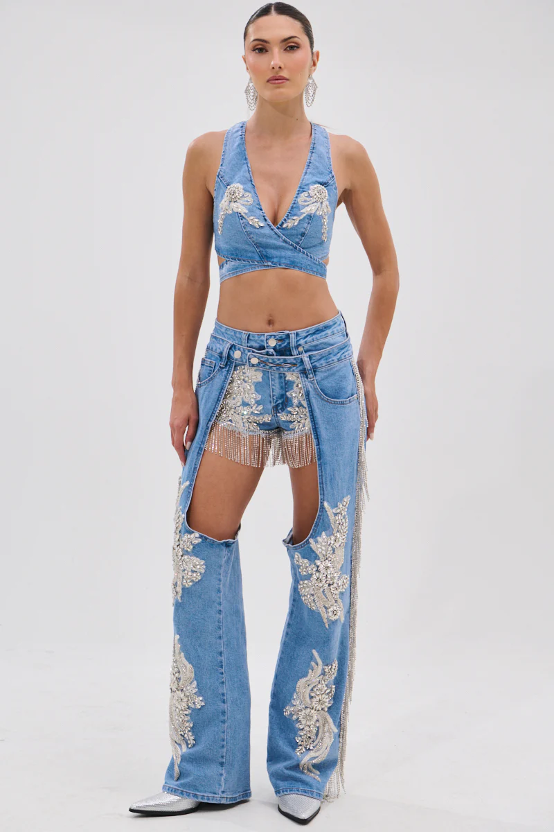 DIVALICIOUS DENIM SHORT - Image 9