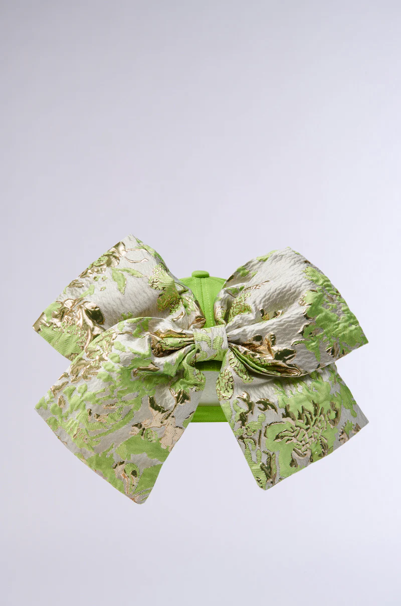 DIVINE DREAMS BROCADE BOW HAT - Image 6