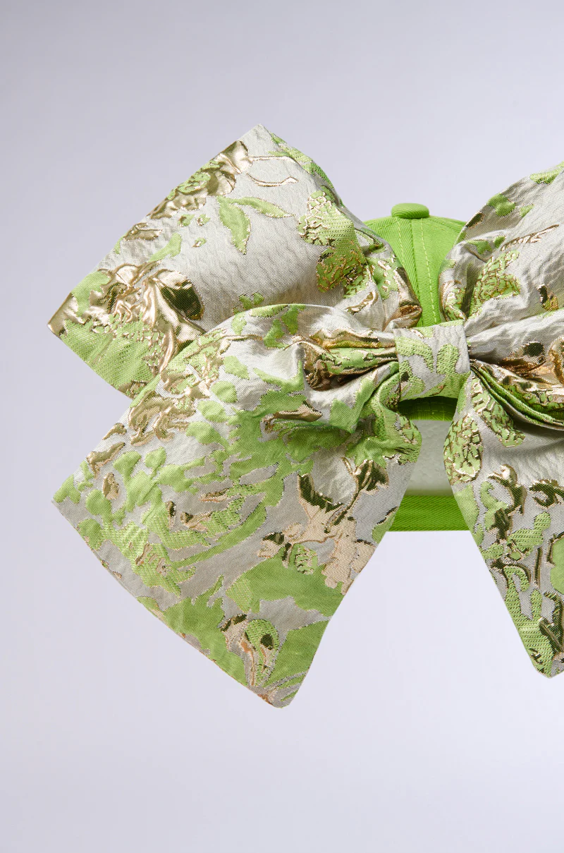 DIVINE DREAMS BROCADE BOW HAT - Image 7