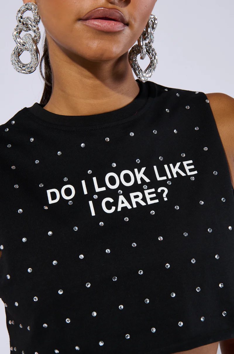DO I LOOK LIKE I CARE TANK - Image 5
