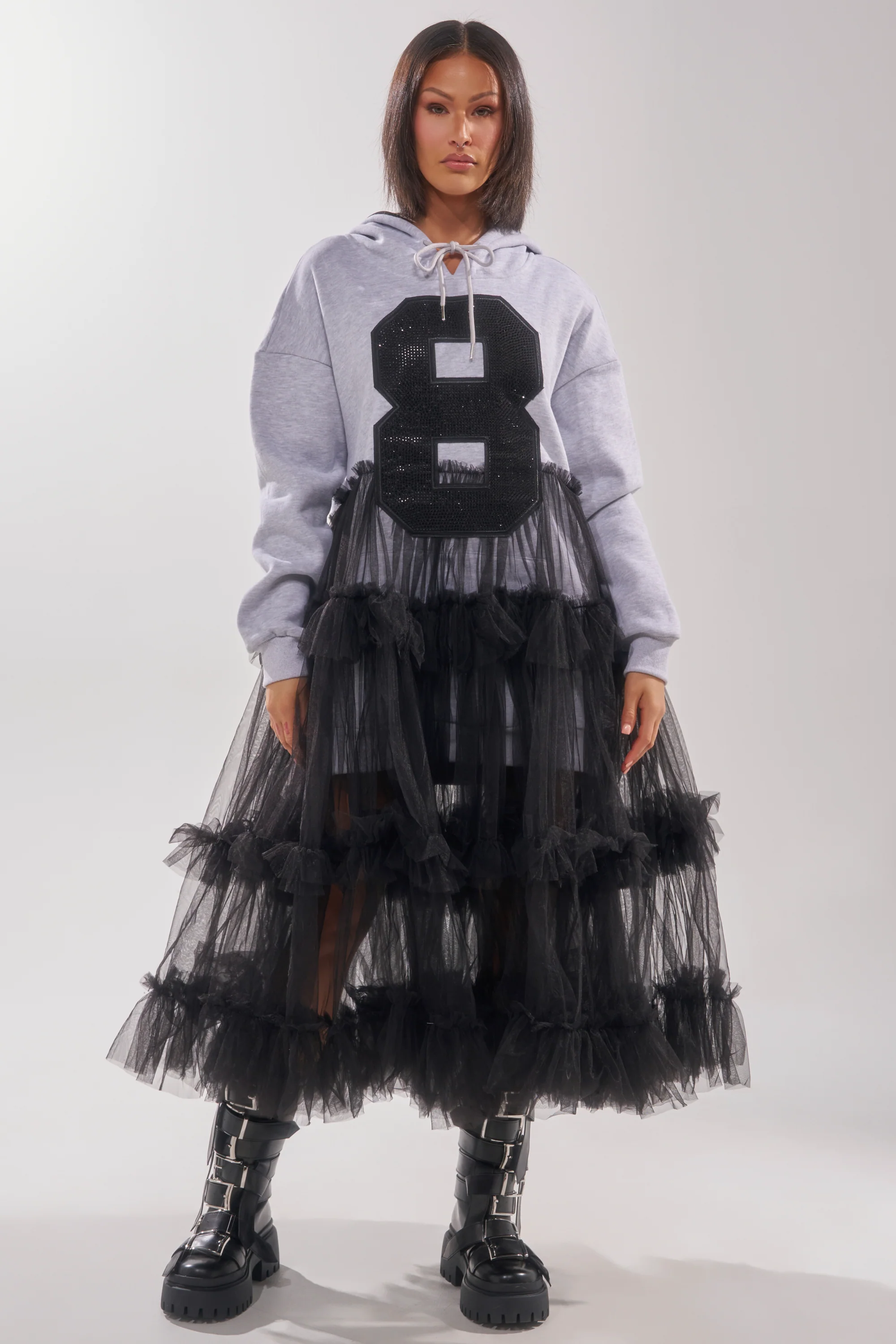DO SOMETHING CRAZY SWEATSHIRT DRESS - Image 2