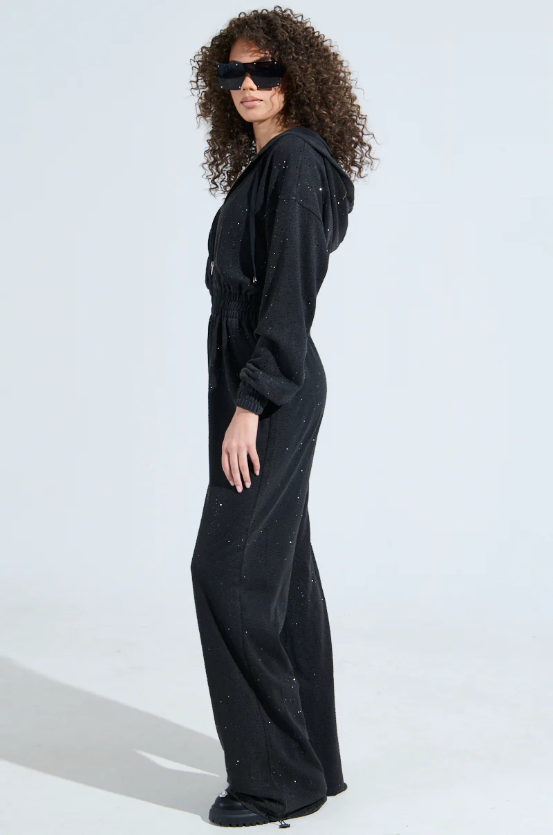 DOING THE MOST FRENCH TERRY JUMPSUIT WITH RHINESTONES - Image 4