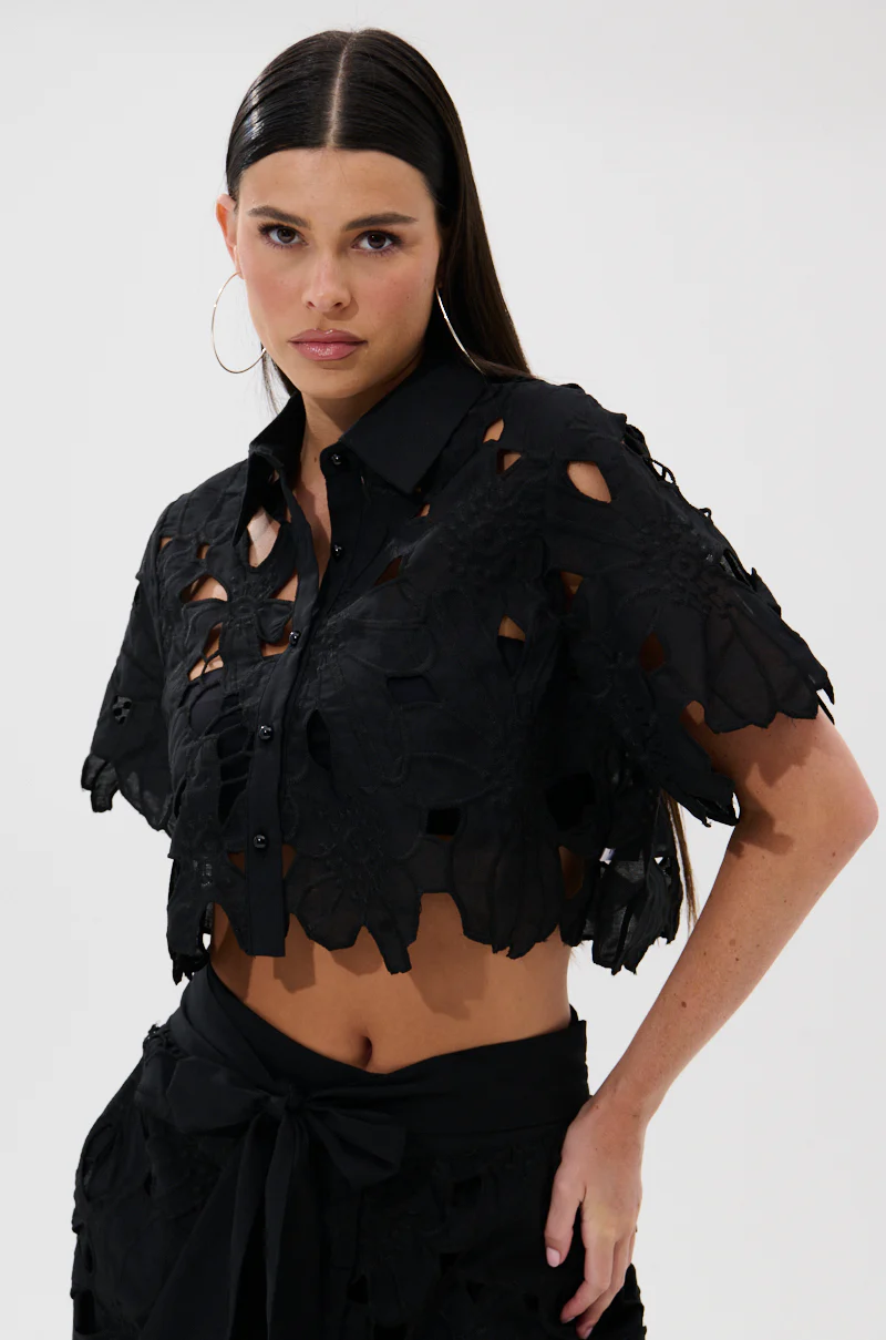 DOLLY FLORAL BUTTON DOWN BLOUSE - Image 3