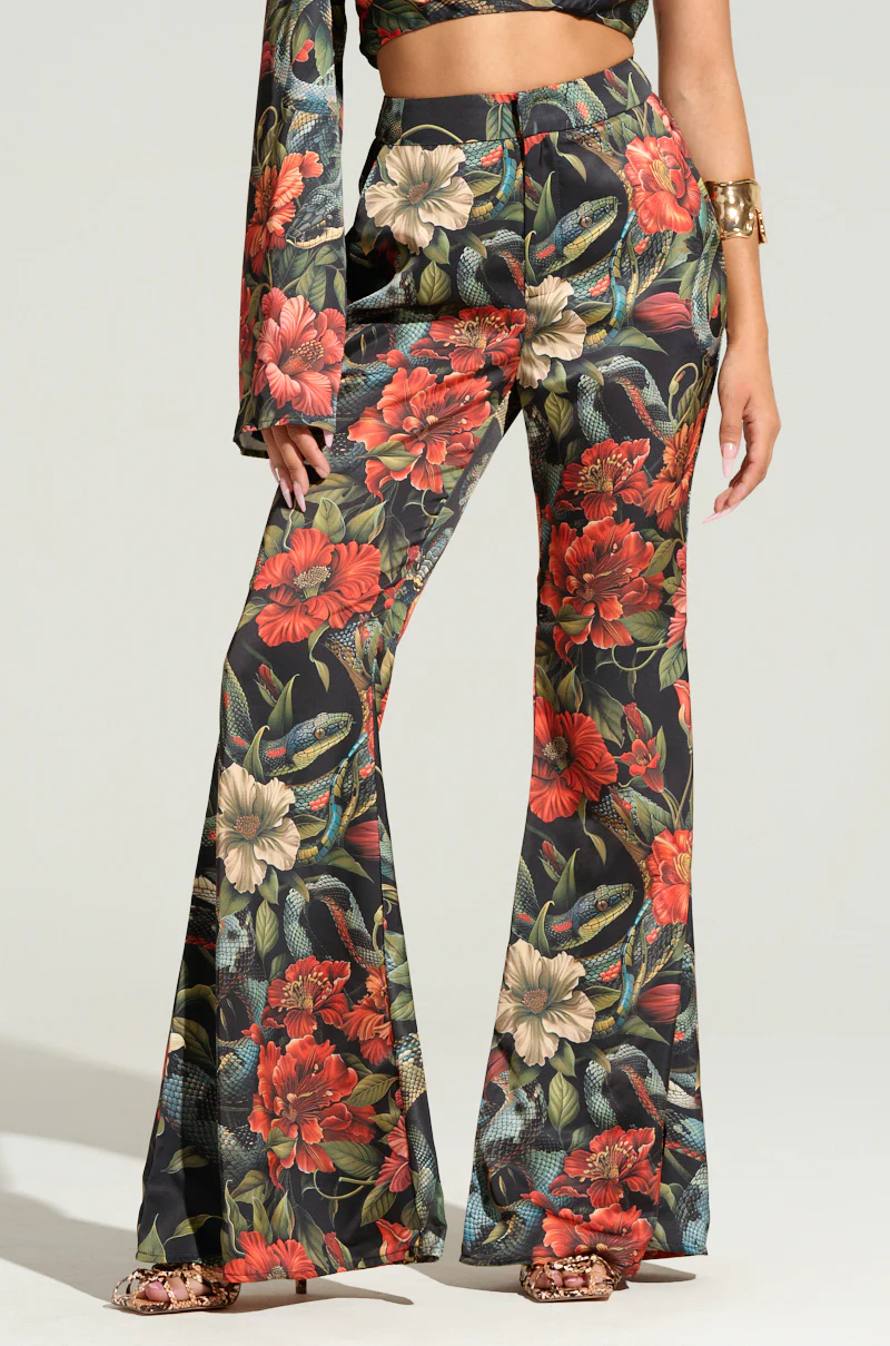 DON'T GET IT TWISTED PRINTED SATIN TROUSER - Image 2