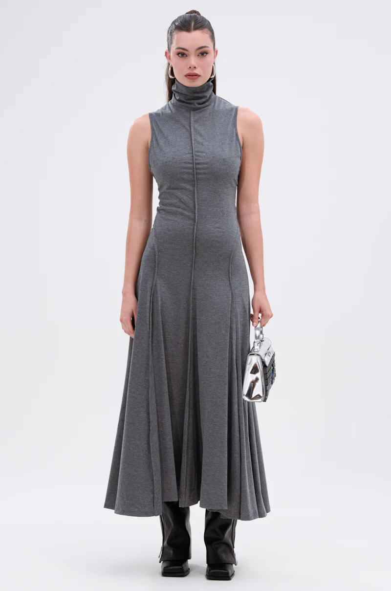 DONT GIVE UP MOCK NECK KNIT MAXI DRESS - Image 3