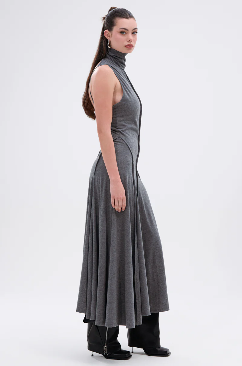 DONT GIVE UP MOCK NECK KNIT MAXI DRESS - Image 5