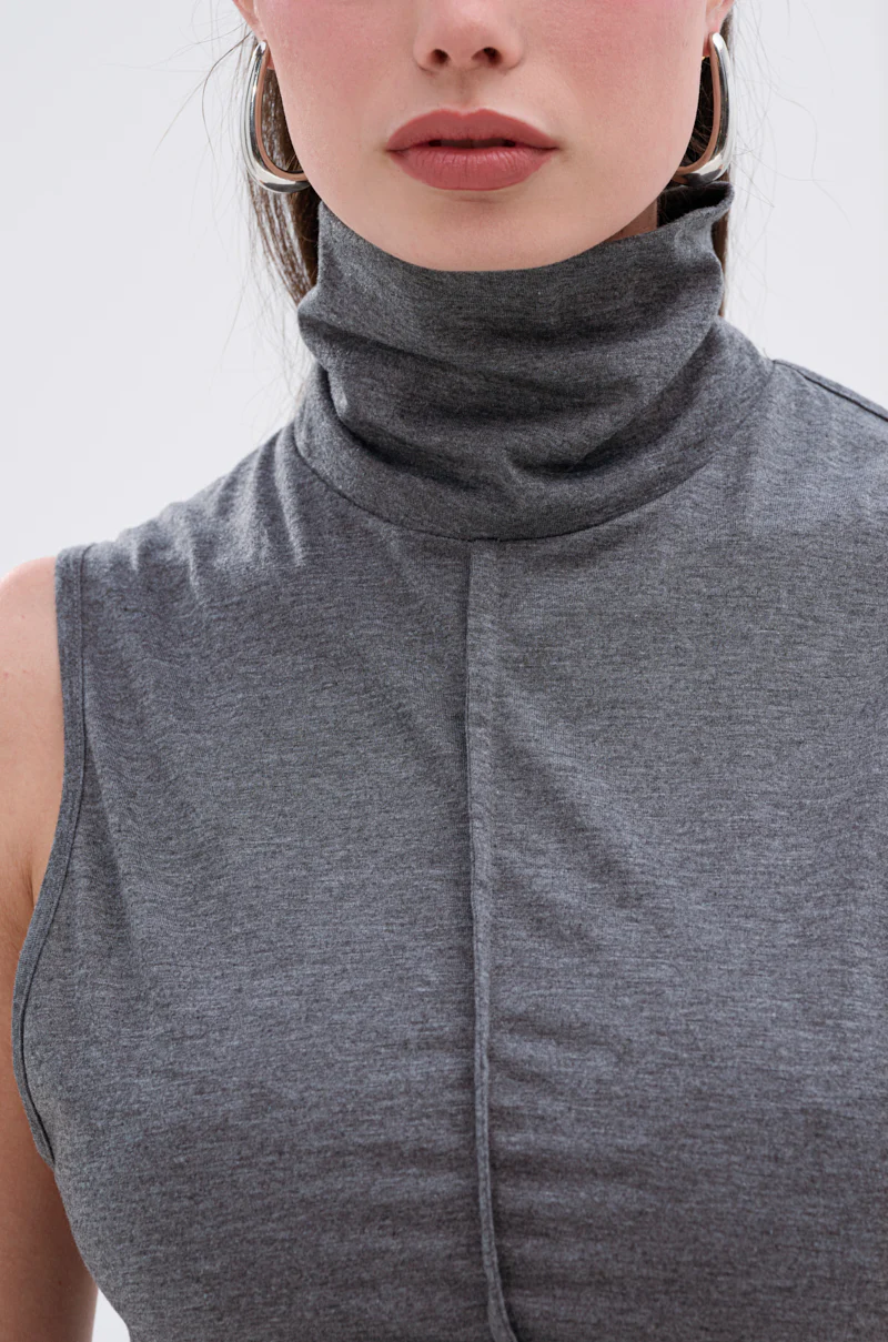DONT GIVE UP MOCK NECK KNIT MAXI DRESS - Image 7