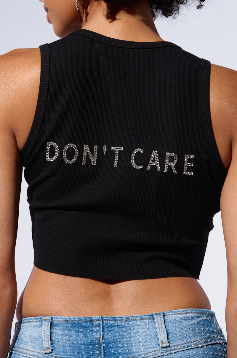 DONT KNOW DONT CARE CROPPED TANK - Image 6