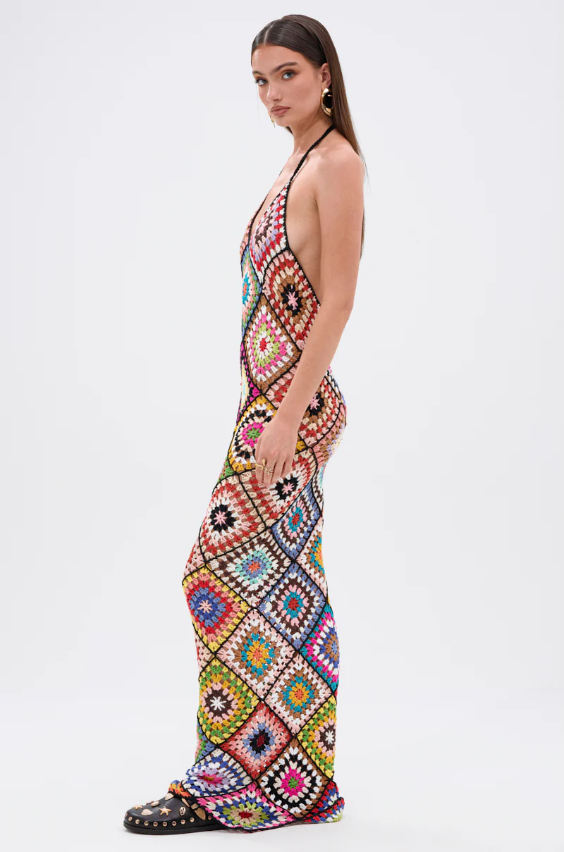 DONT LET ME GO CROCHET MAXI DRESS - Image 4