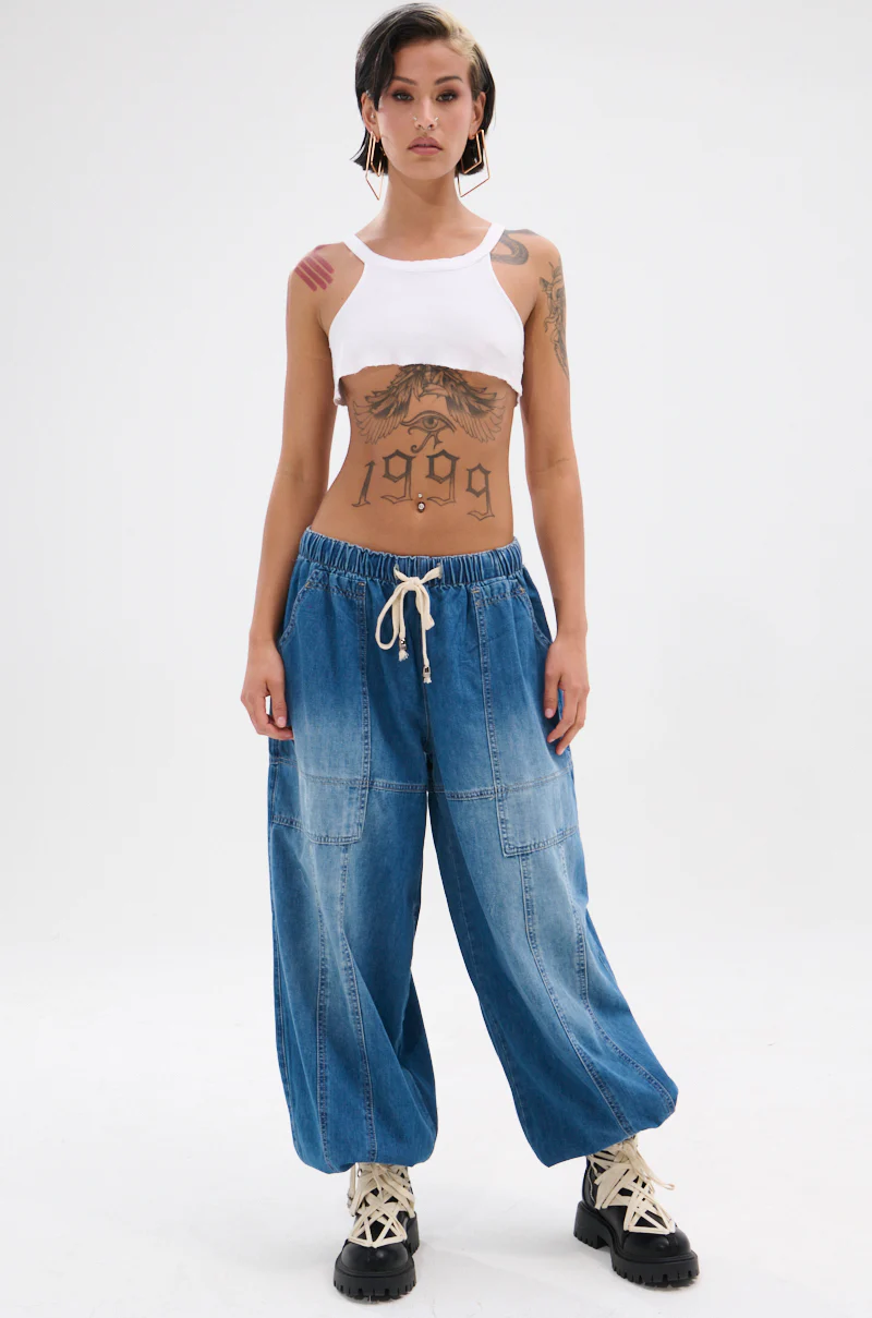 DONT MESS WITH ME DENIM JOGGER - Image 5