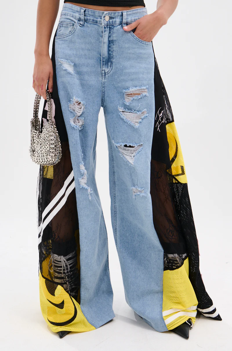 DONT MESS WITH ME WIDE LEG DENIM PANT - Image 3