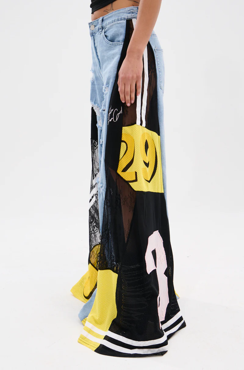 DONT MESS WITH ME WIDE LEG DENIM PANT - Image 5