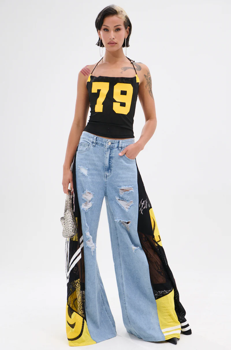 DONT MESS WITH ME WIDE LEG DENIM PANT - Image 7