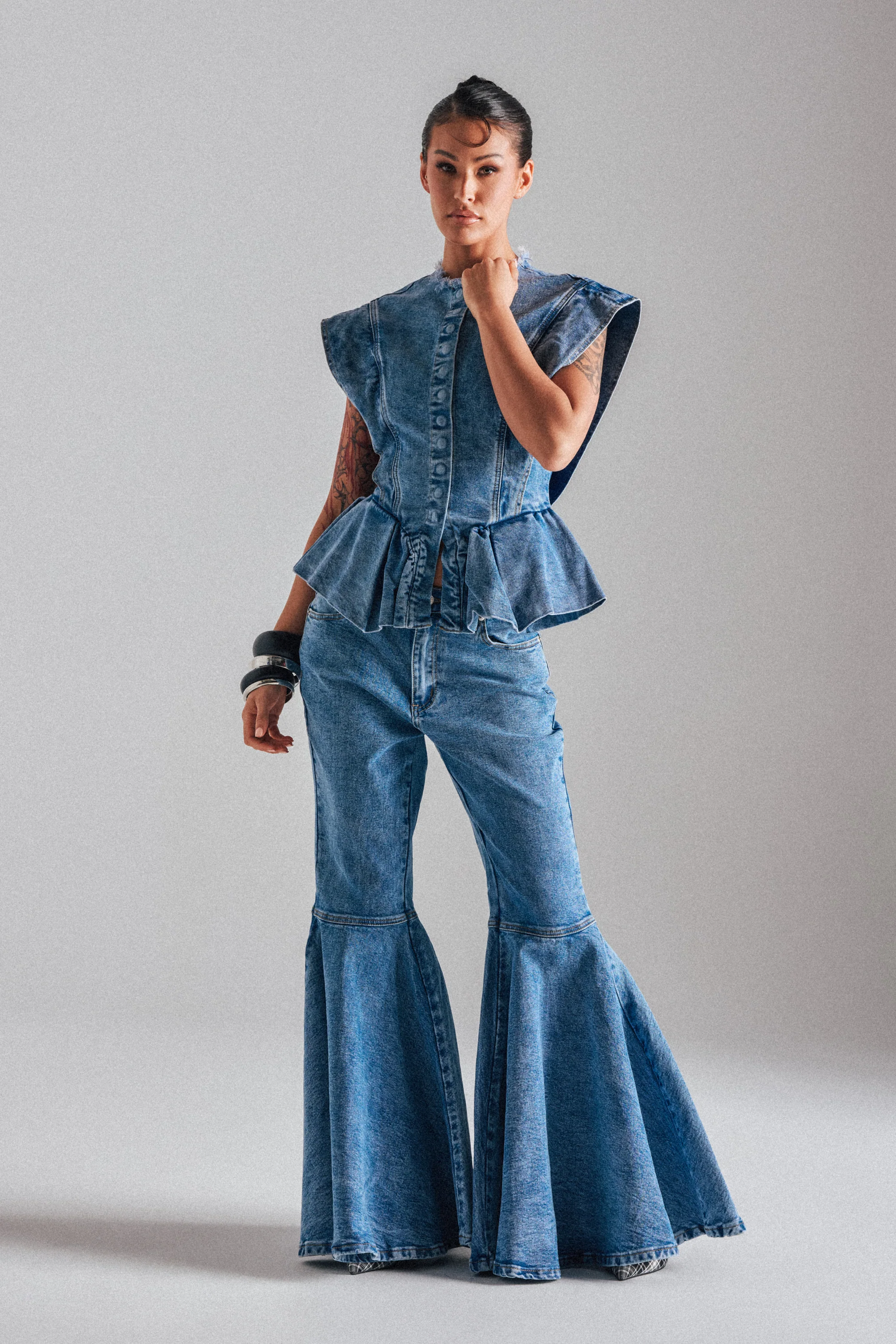 DONT PLAY WITH MY HEART BELL BOTTOM DENIM