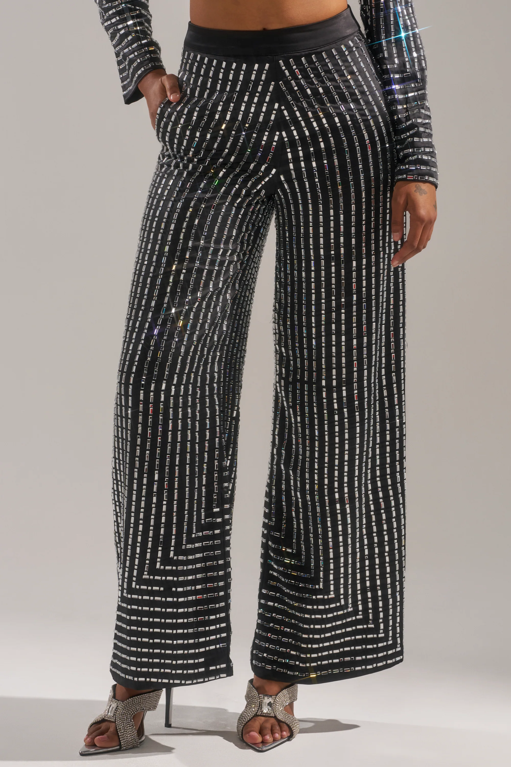 DONT STARE TOO HARD RHINESTONE TROUSER - Image 2