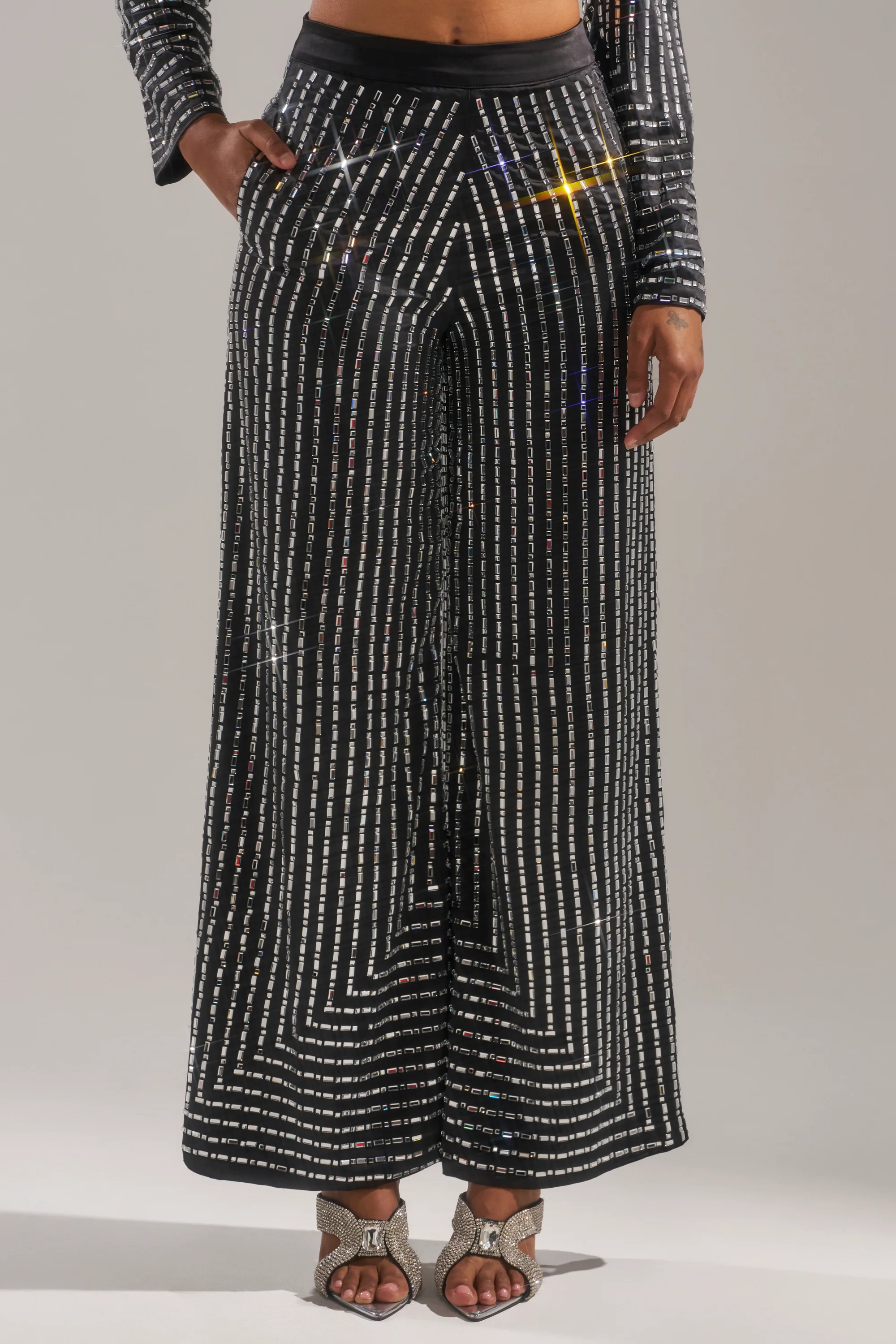 DONT STARE TOO HARD RHINESTONE TROUSER - Image 4