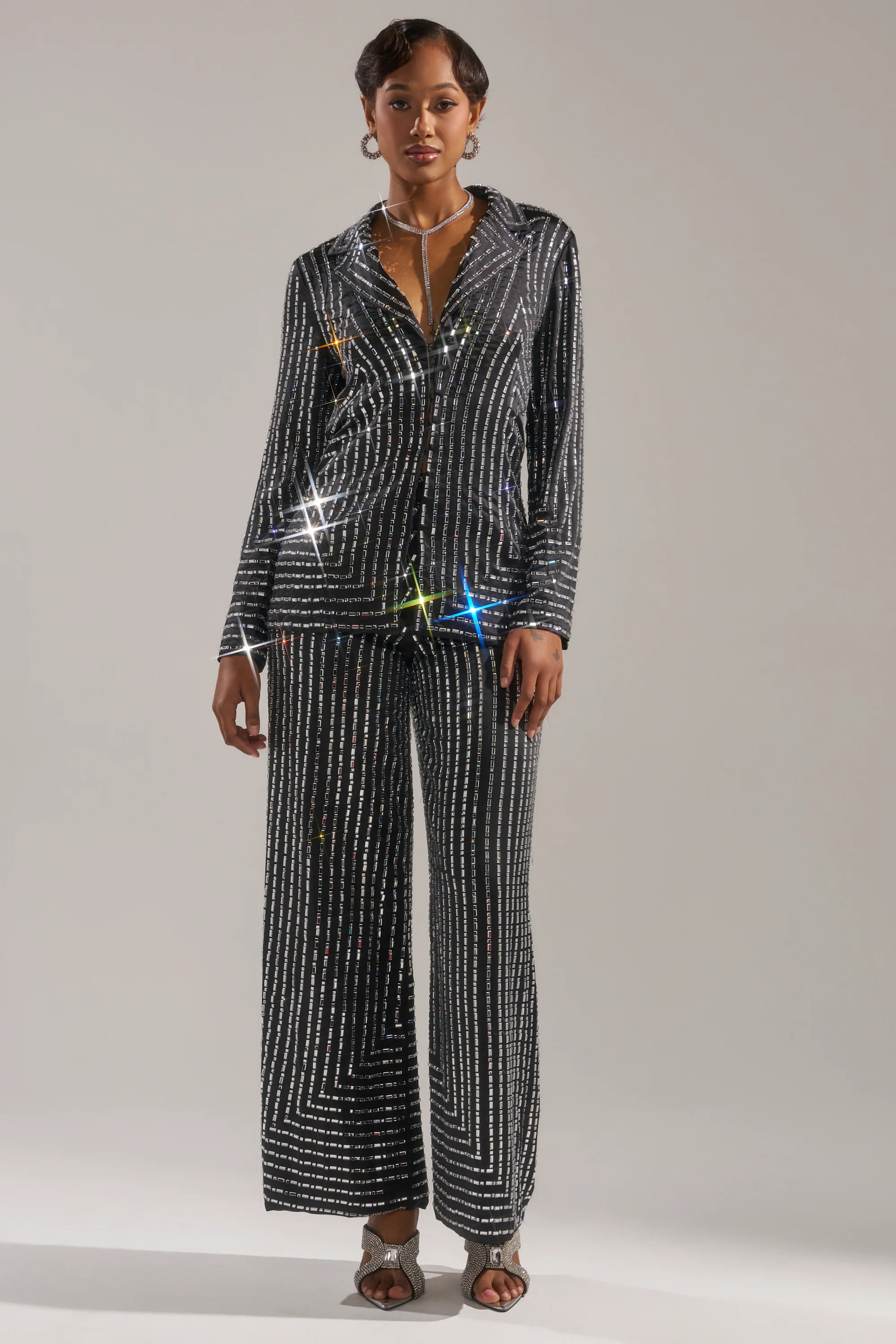 DONT STARE TOO HARD RHINESTONE TROUSER - Image 8