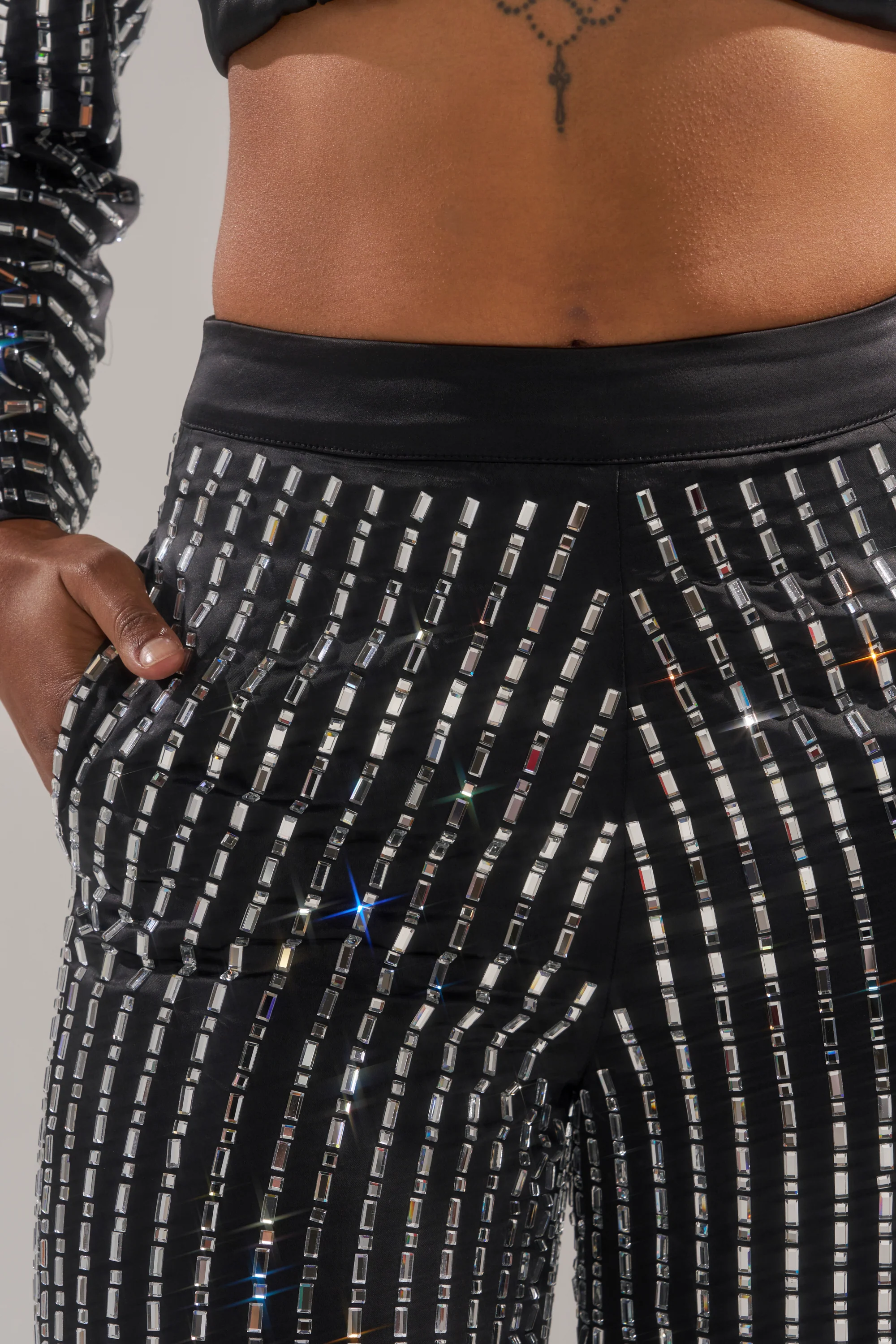 DONT STARE TOO HARD RHINESTONE TROUSER - Image 9