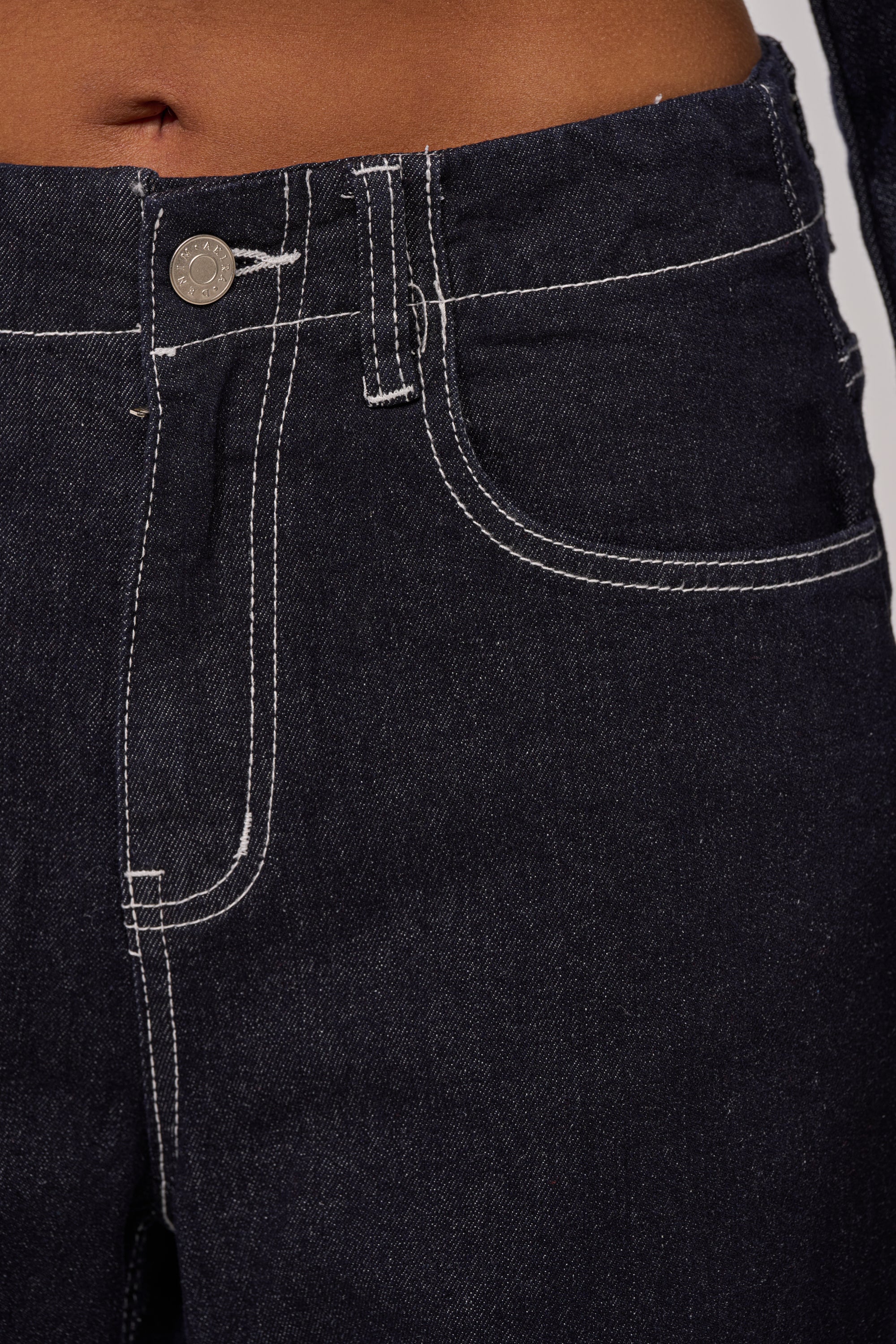 DON'T TALK TO ME WIDE LEG DENIM JEANS - Image 8