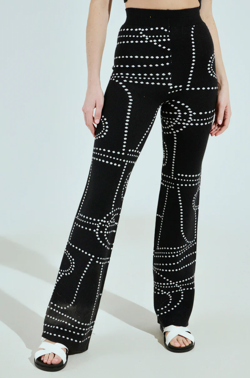 DOTTED MINI FLARE PANT - Image 3