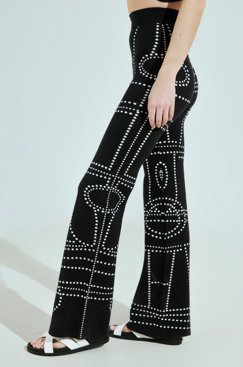 DOTTED MINI FLARE PANT - Image 4