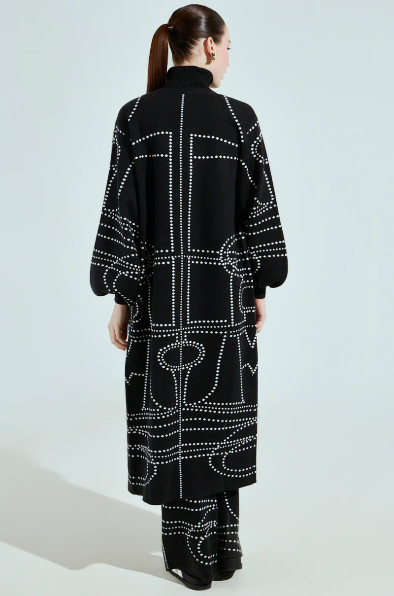 DOTTED OVERSIZED CARDIGAN - Image 6