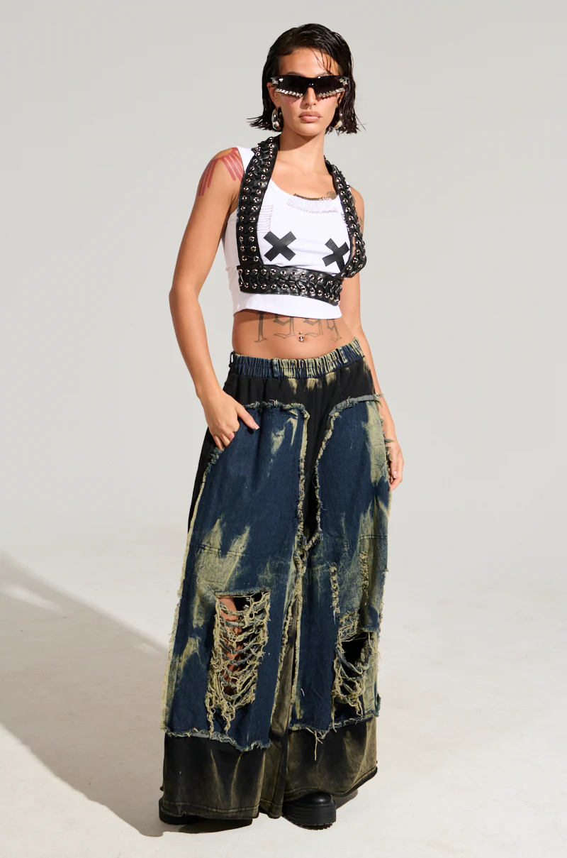 DOWN AND DIRTY DISTRESSED DENIM PANT - Image 4