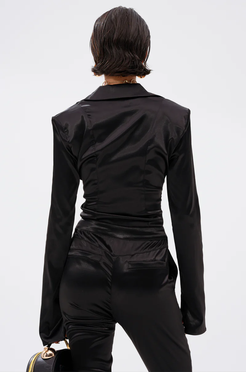 DOWN FOR WHATEVER BUTTON DOWN BODYSUIT - Image 4