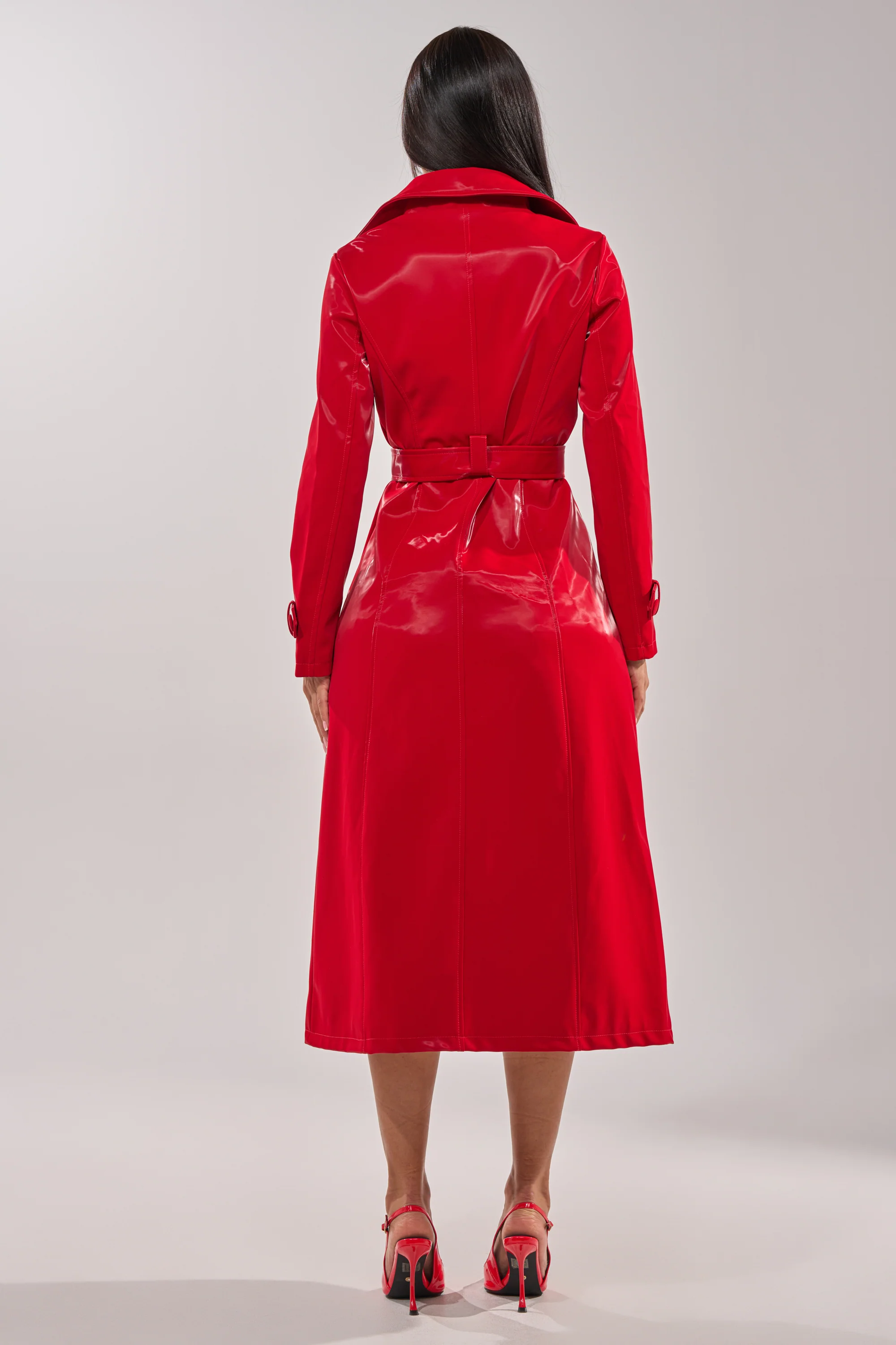 DOZEN ROSES LIQUID VELVET TRENCH - Image 12