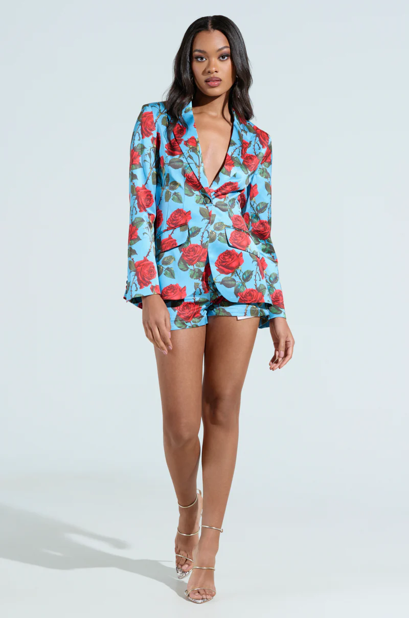 DOZEN ROSES SATIN BLAZER - Image 6