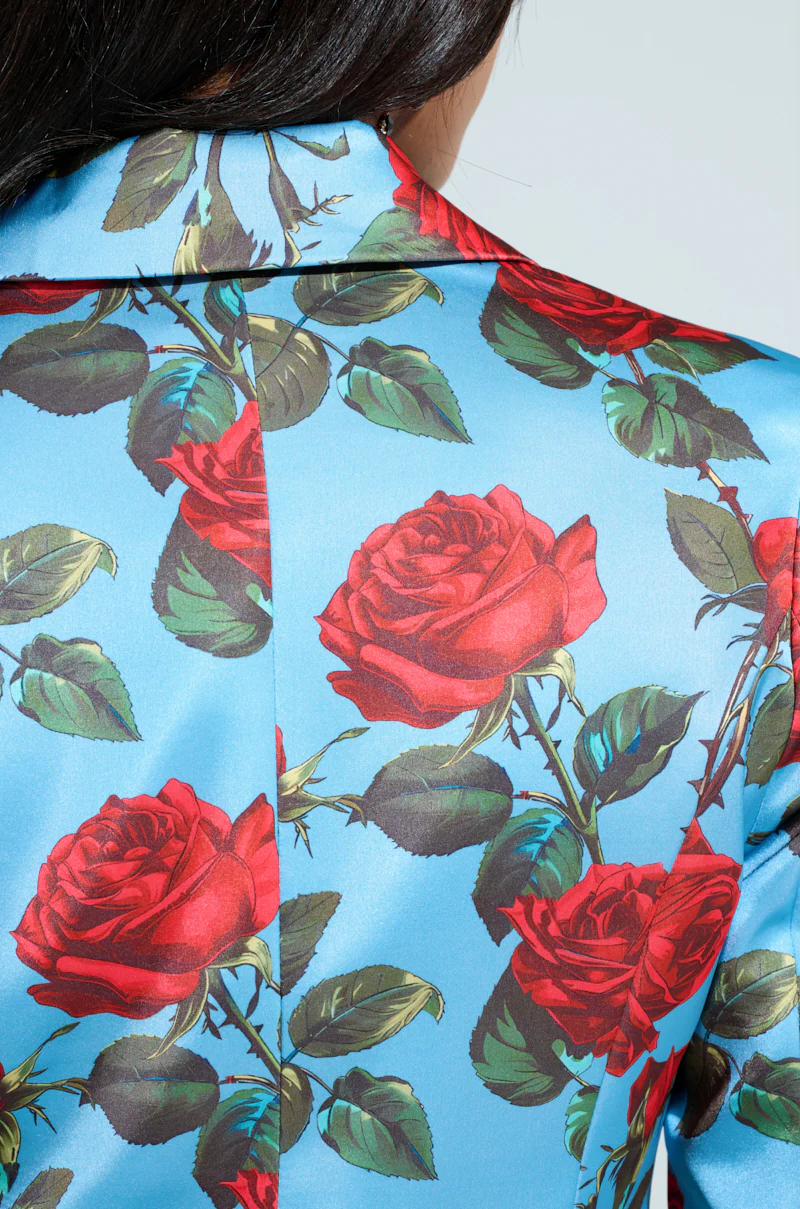 DOZEN ROSES SATIN BLAZER - Image 7