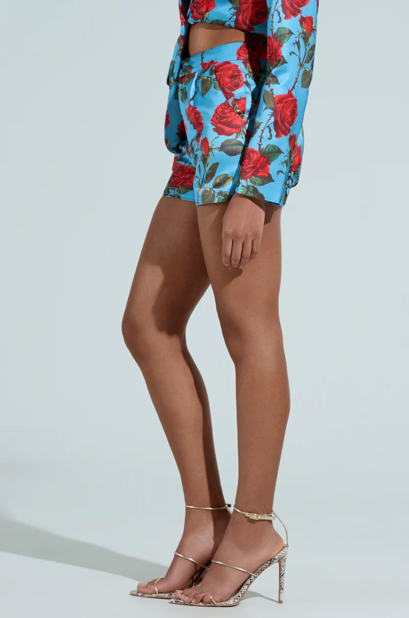 DOZEN ROSES SATIN SHORTS - Image 3