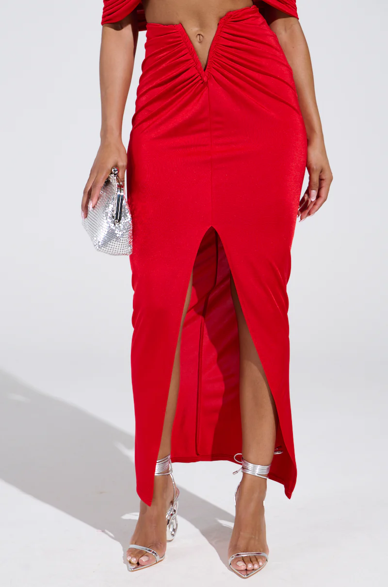 DREAM CATCHER MAXI SKIRT IN RED - Image 2