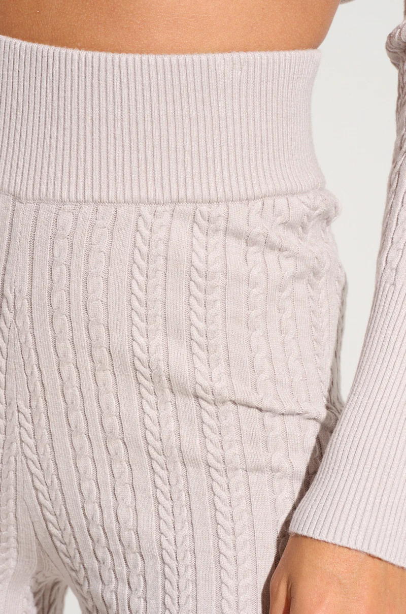 DREAM GIRL FLARE KNIT PANT IN GREY - Image 7